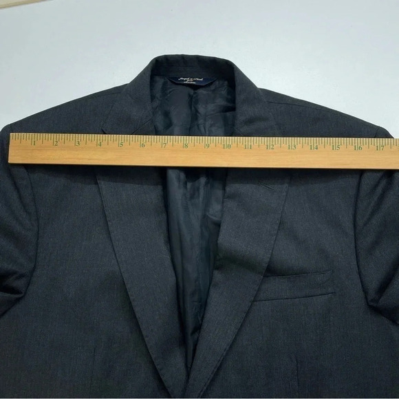 Joseph & Feiss Mens Size 38 Reg charcoal gray wool blazer 2270 - Picture 10 of 11
